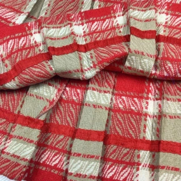 Vintage Bobbie Brooks red/tan pleated plaid  skirt​ - Picture 5 of 5